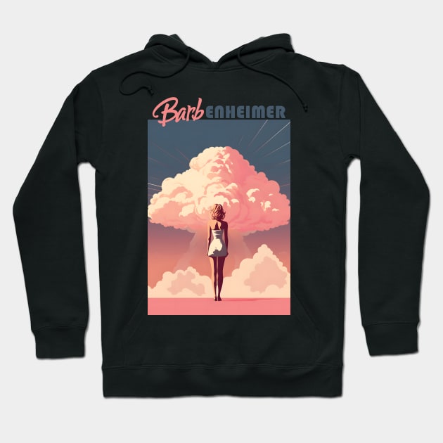 Barbie x Oppenheimer | Barbenheimer retro Hoodie by RetroPandora